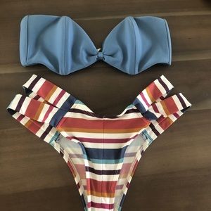 Montce Hampton strapless & 70’s stripe bottom XS/S